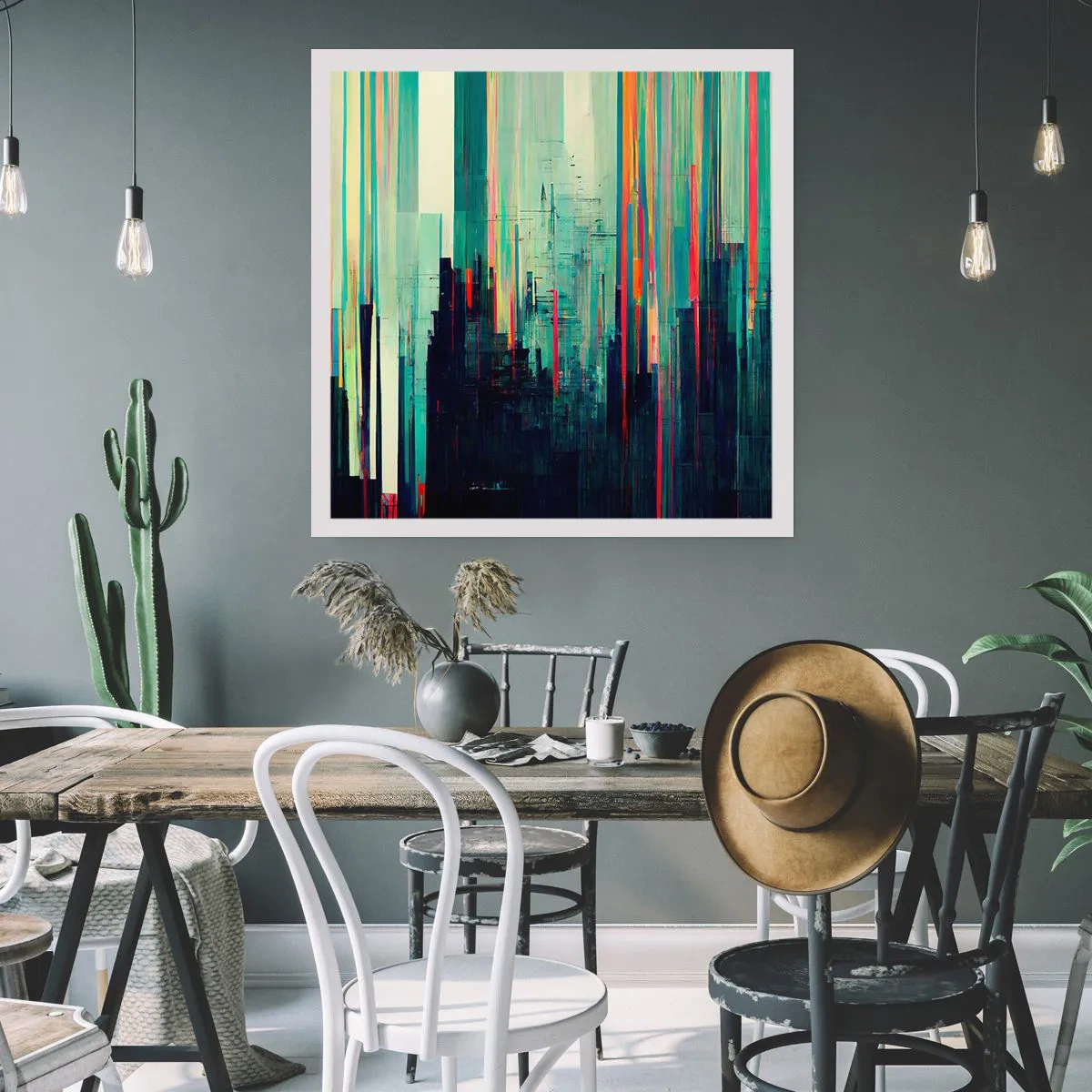 Pôster - Cidade futurista - 40x40 cm