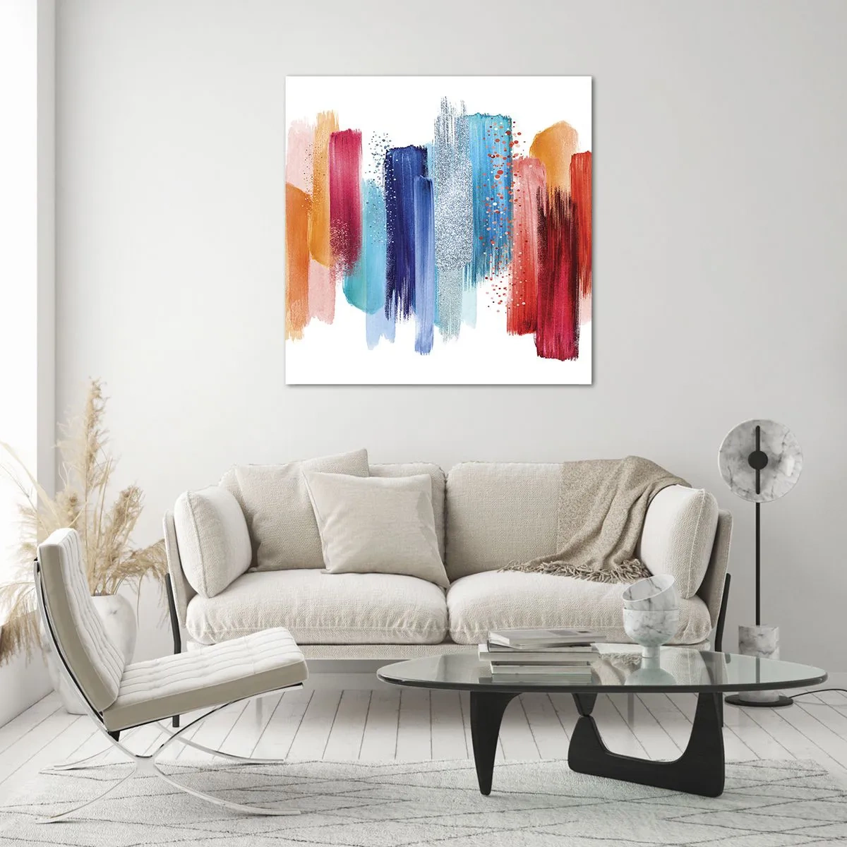 Quadro em vidro - Para cima e para baixo - 60x60 cm