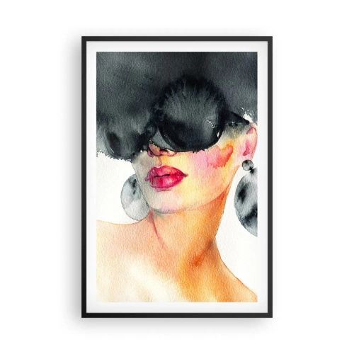 Pôster com moldura preta - O segredo da elegância - 61x91 cm