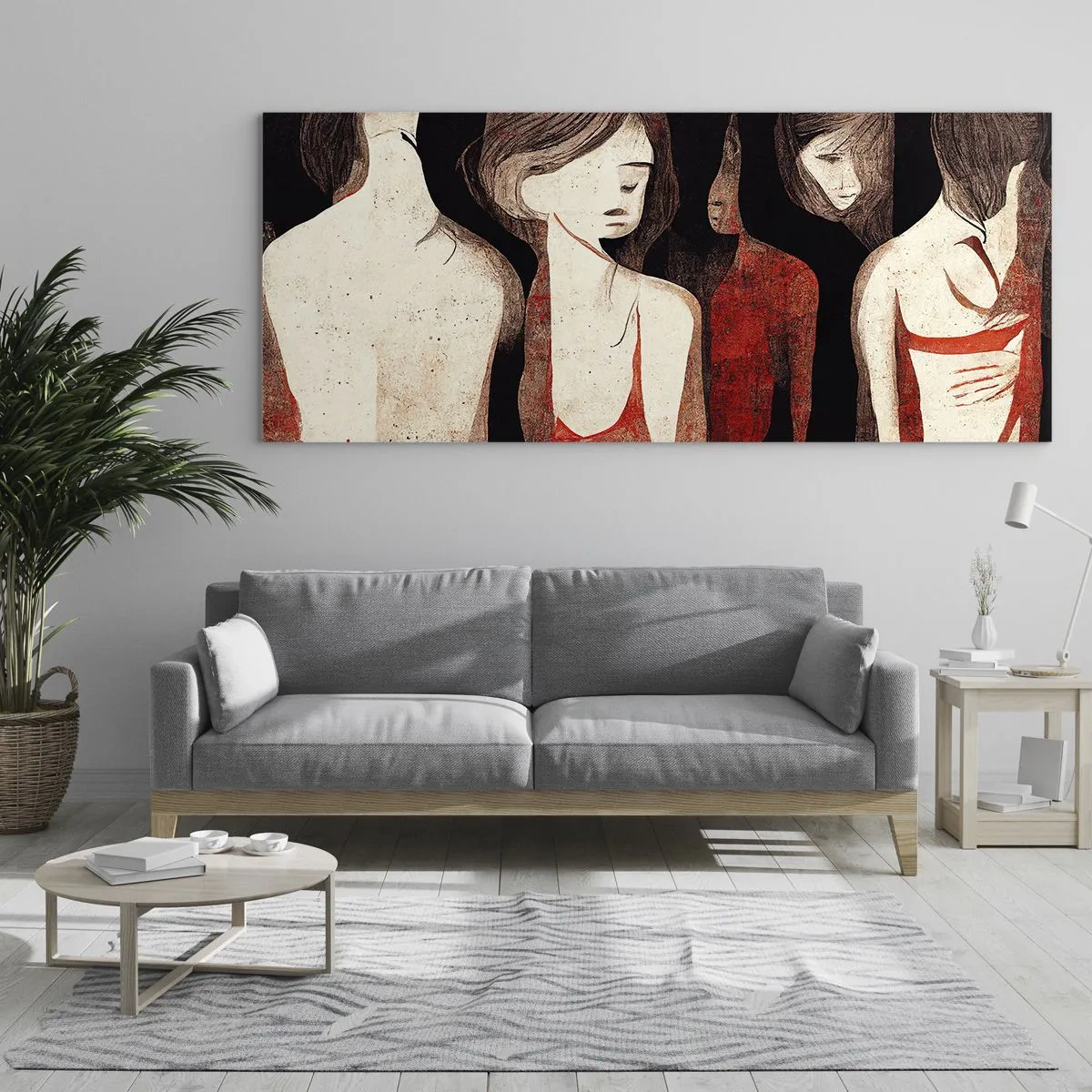 Quadro em vidro - Madonas das trevas - 100x40 cm