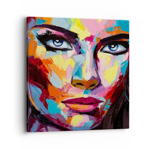 Quadro em tela - A alma também é colorida - 40x40 cm