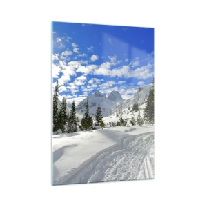 Quadro em vidro - Na neve e ao sol - 50x70 cm