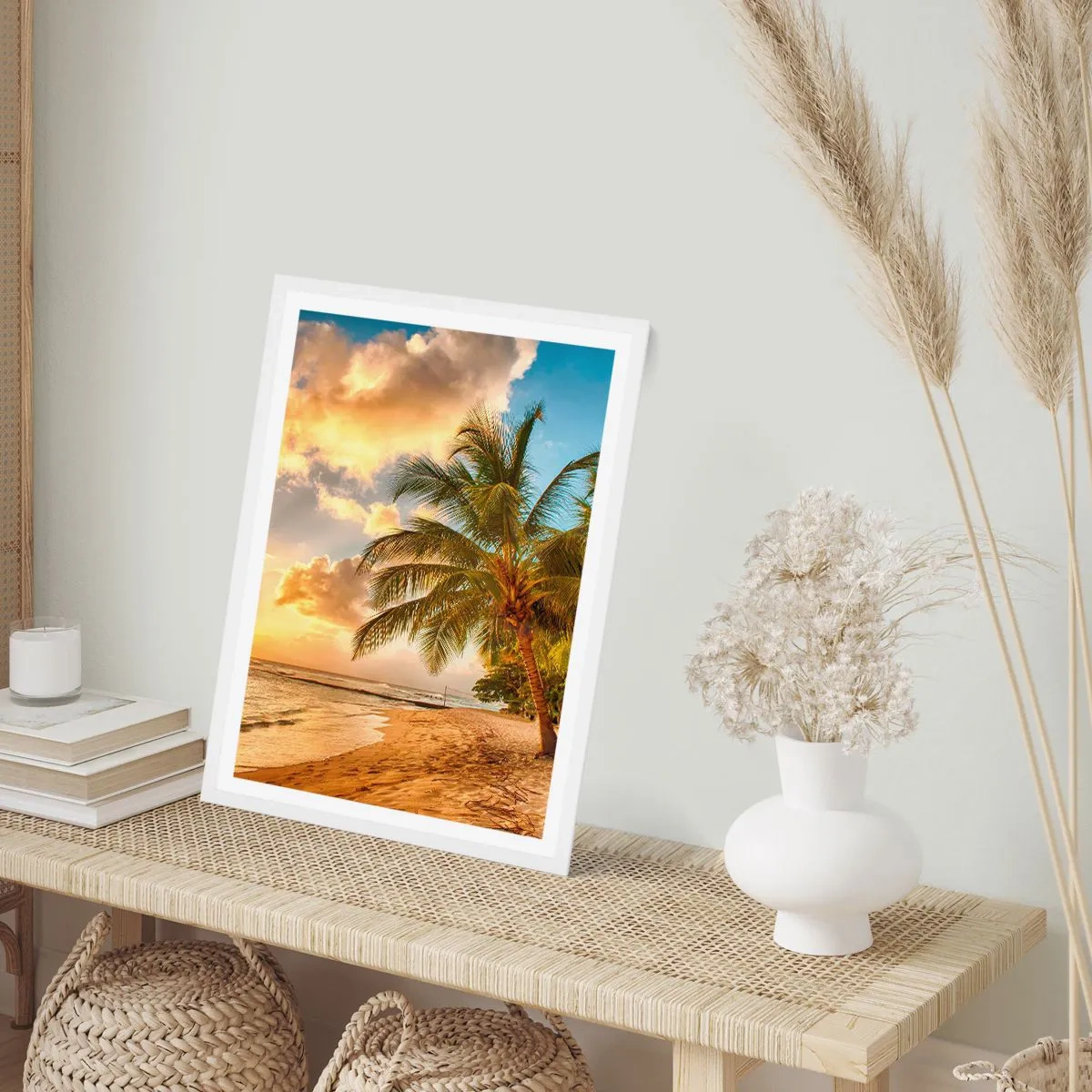 Pôster em moldura branca - Eterno verão, férias eternas - 50x70 cm