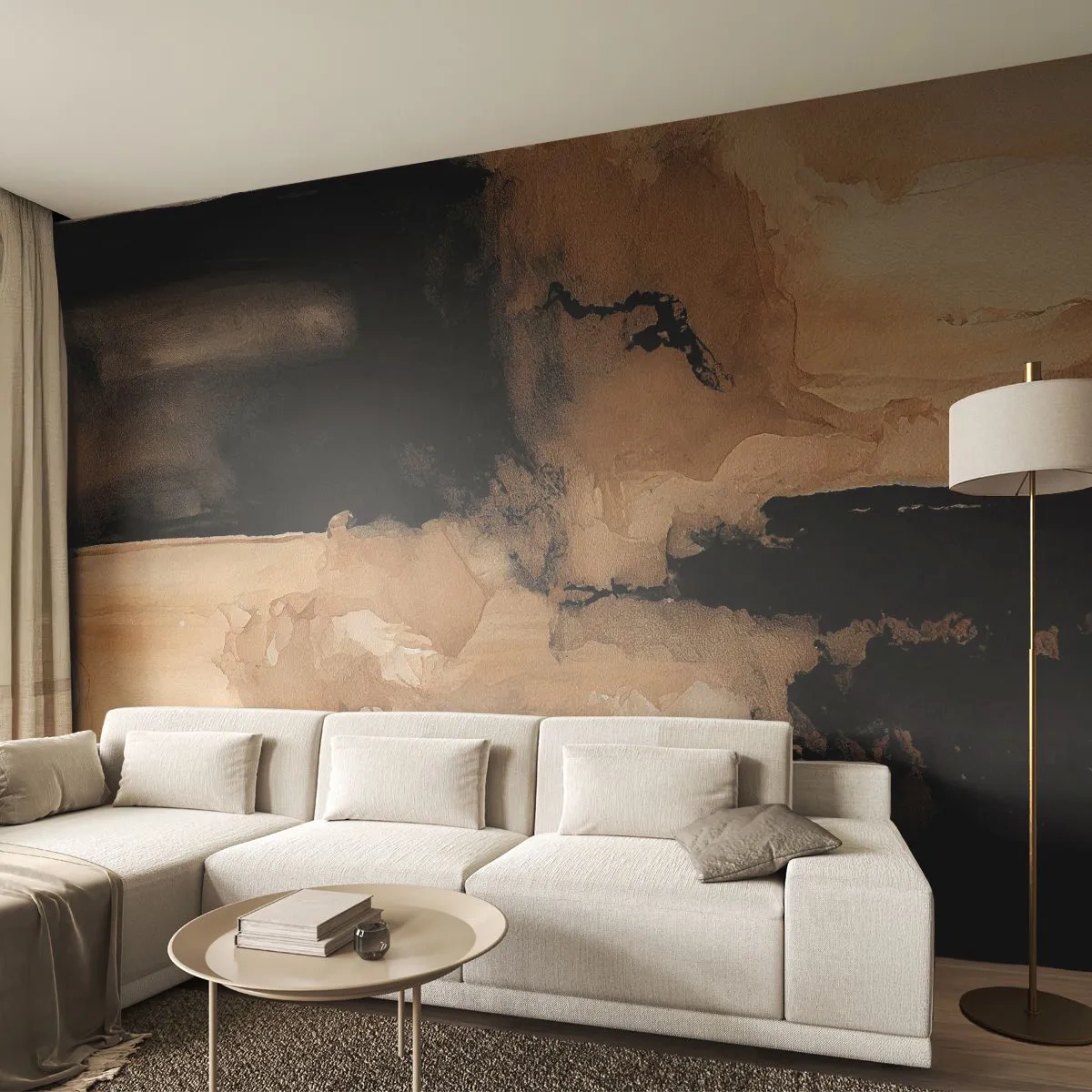 Papel de Parede Standard Eco - Abstração intrigante - Abstração, Fumaça, Minimalista - 400x280 cm