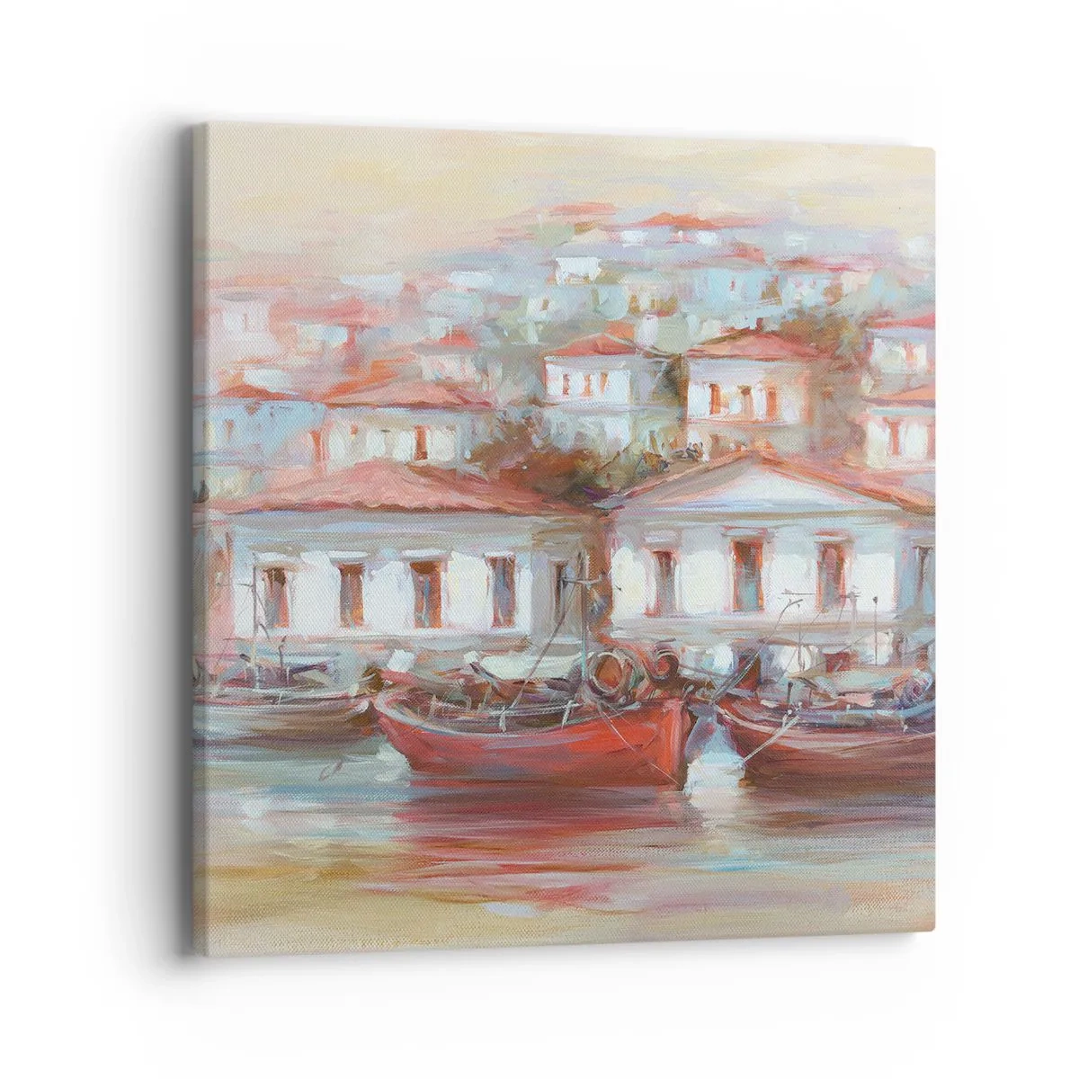 Quadro em tela - Cidade feliz - 40x40 cm