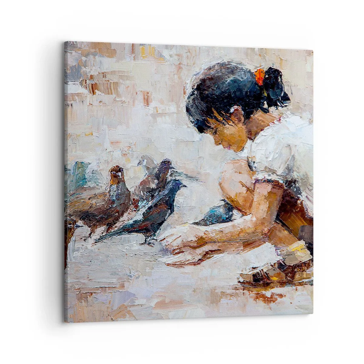 Quadro em tela - Pequenos e queridos - 50x50 cm