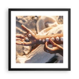 Pôster com moldura preta - Beleza na ponta dos dedos - 40x40 cm