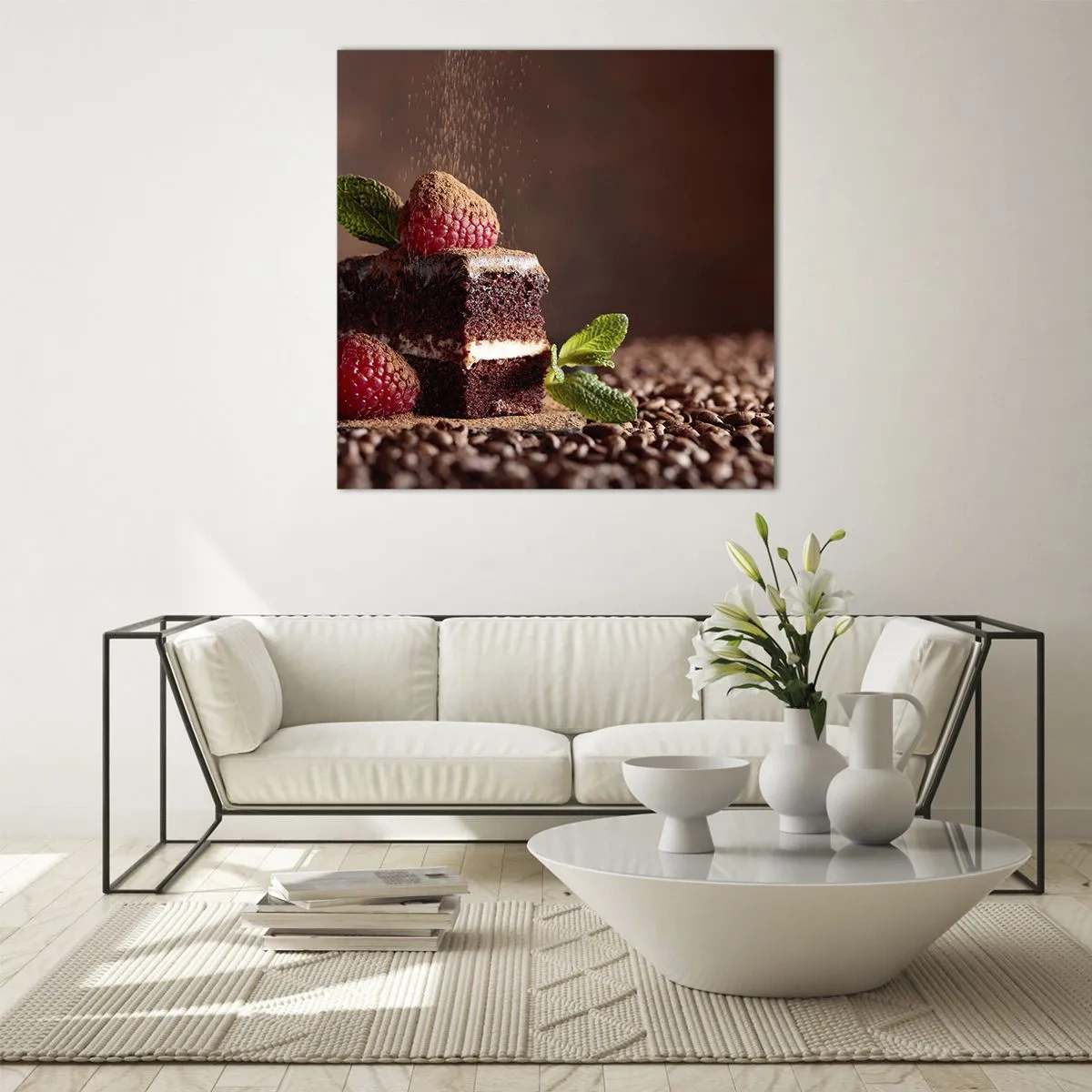 Quadro em vidro - A vida é doce - 60x60 cm