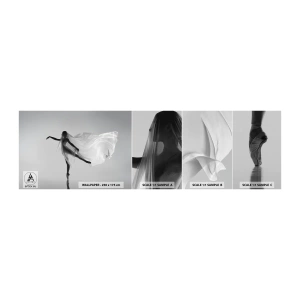 Amostra de papel de parede autocolante Deluxe Sticker - Leveza e graça - Mulher, Dança, Modelo - 100x30 cm