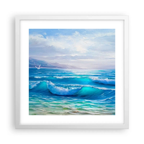 Pôster em moldura branca - Conforta e consola - 40x40 cm