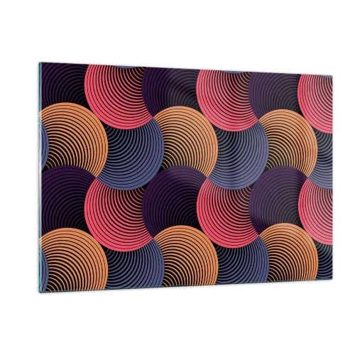 Quadro em vidro - Num ritmo circular - 120x80 cm