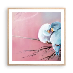 Pôster com moldura de carvalho claro - O que acrescentar aqui?... - 60x60 cm