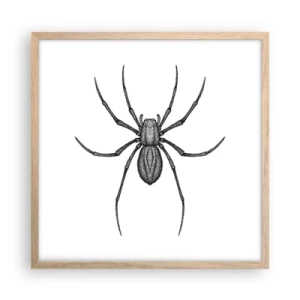 Pôster com moldura de carvalho claro - Precisão perturbadora - 50x50 cm