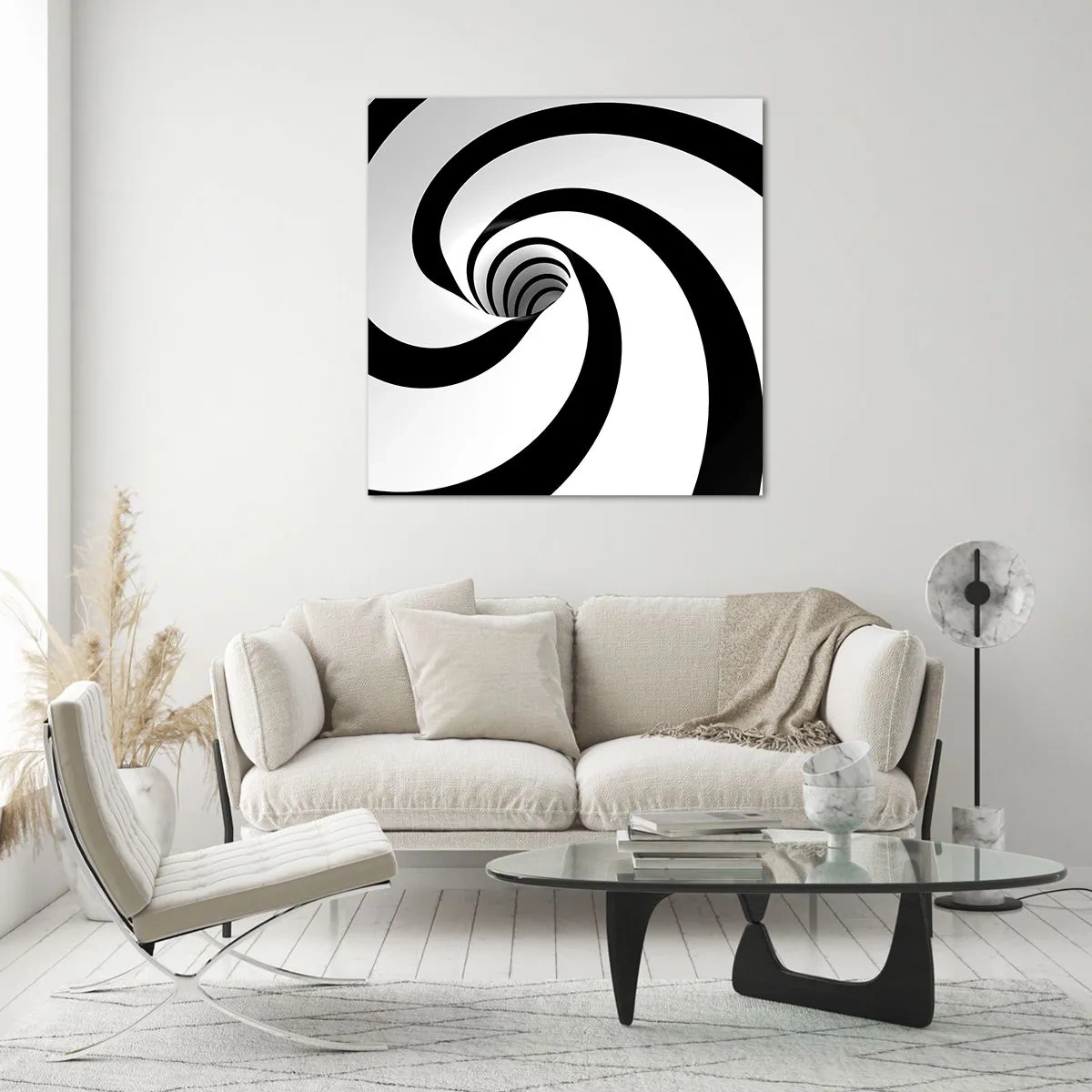 Quadro em vidro - Deixar levar-se pelo vórtice - 60x60 cm