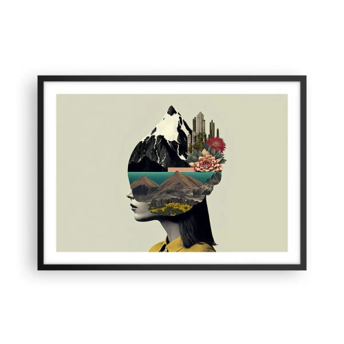 Pôster com moldura preta - Mulher – sempre um mistério - 70x50 cm