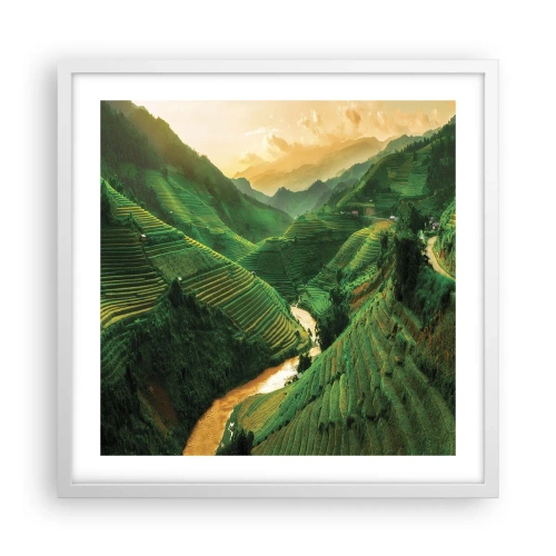 Pôster em moldura branca - Vale vietnamita - 50x50 cm