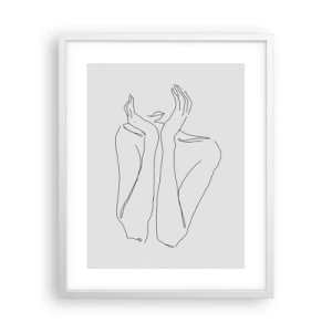 Pôster em moldura branca - Com o que sonham as meninas  - 40x50 cm