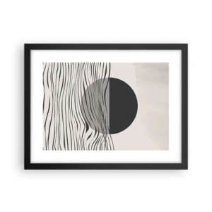 Pôster com moldura preta - Composição da metade - 40x30 cm