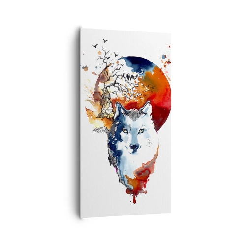 Quadro em tela - Nariz a nariz com a noite - 65x120 cm