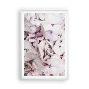 Pôster em moldura branca - Em uma inundação de flores - 61x91 cm