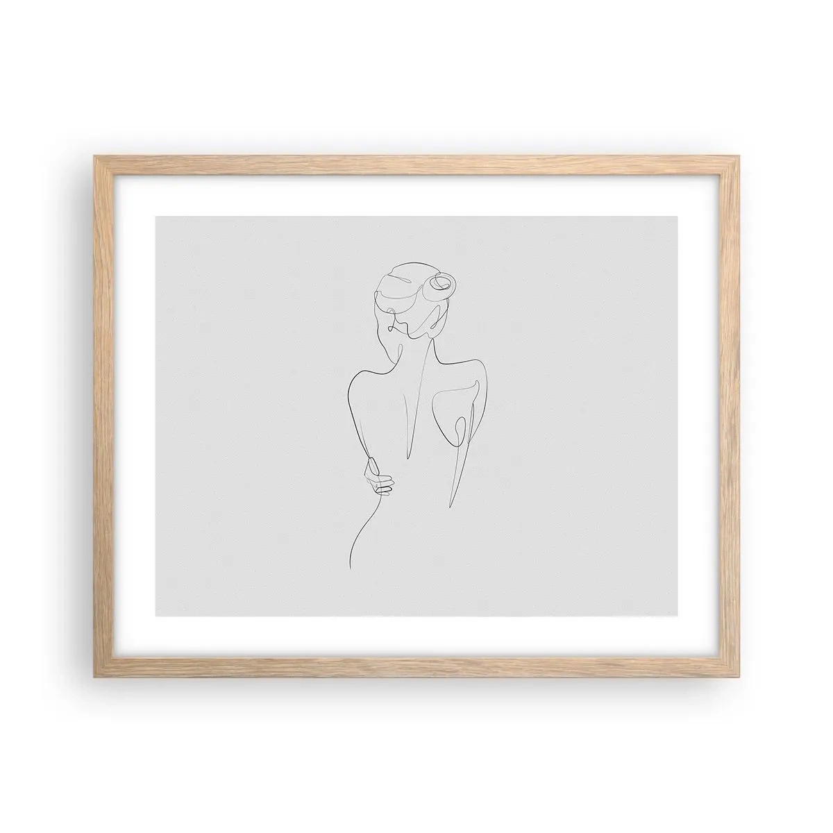 Pôster com moldura de carvalho claro - Música corporal - 50x40 cm