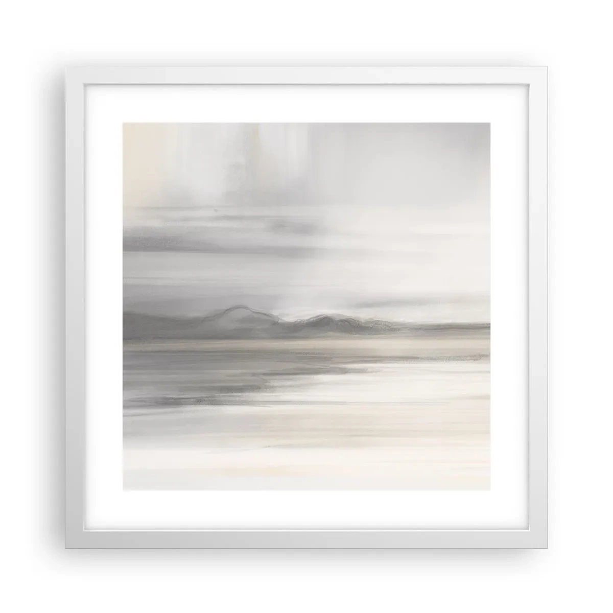 Pôster em moldura branca - Distância pensativa - 40x40 cm
