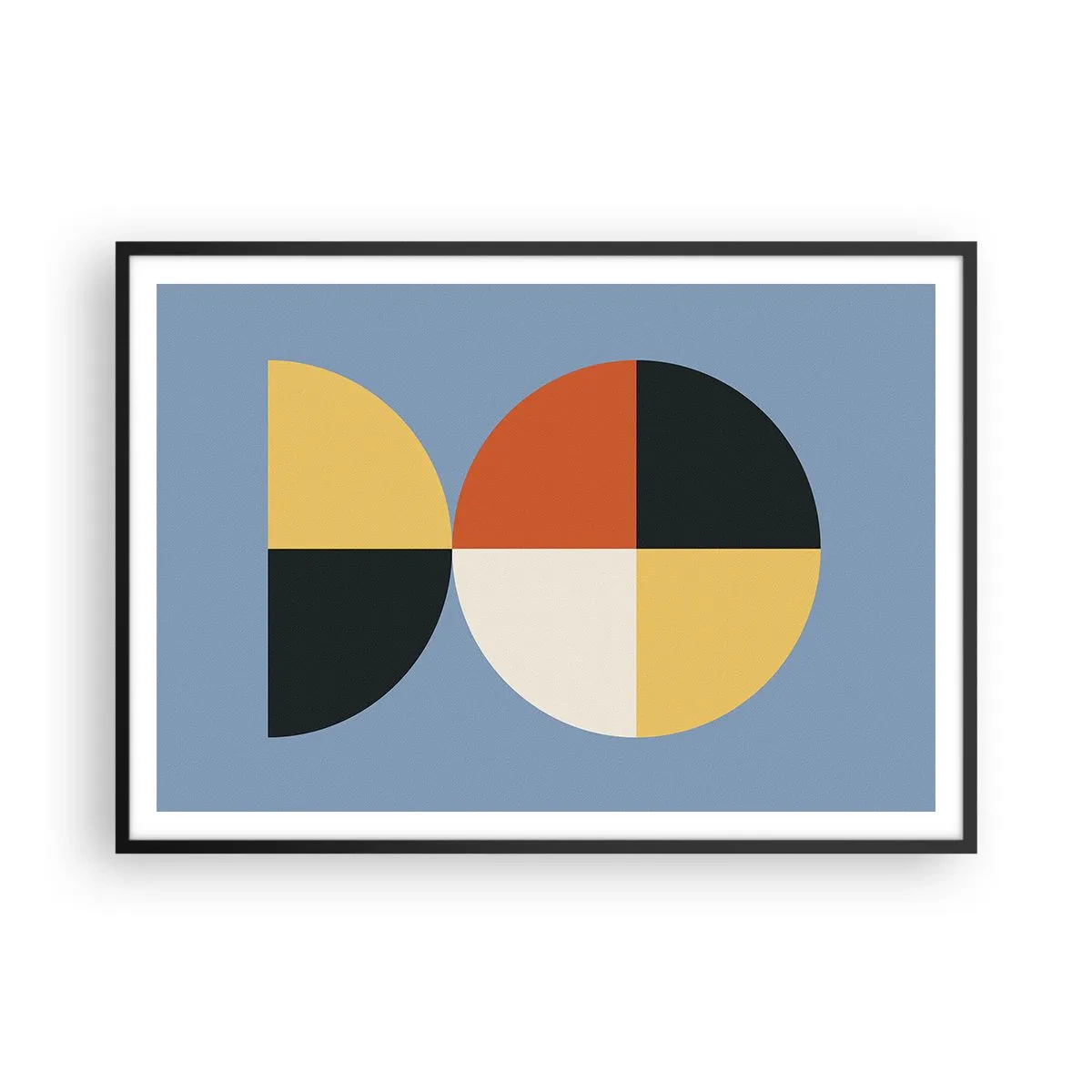 Pôster com moldura preta - Verja e conte - 100x70 cm