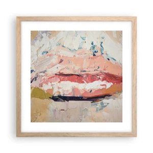 Pôster com moldura de carvalho claro - Desperta os sentidos - 40x40 cm