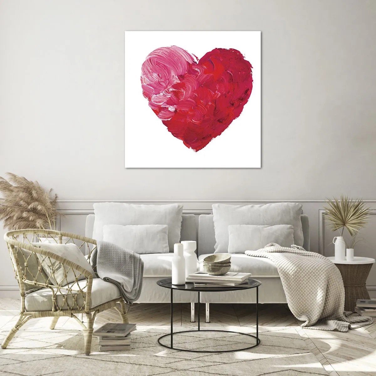 Quadro em vidro - All you need is love - 40x40 cm