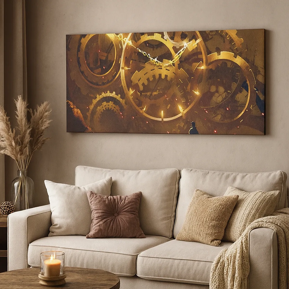 Quadro em tela - Na origem do tempo - 30x30 cm