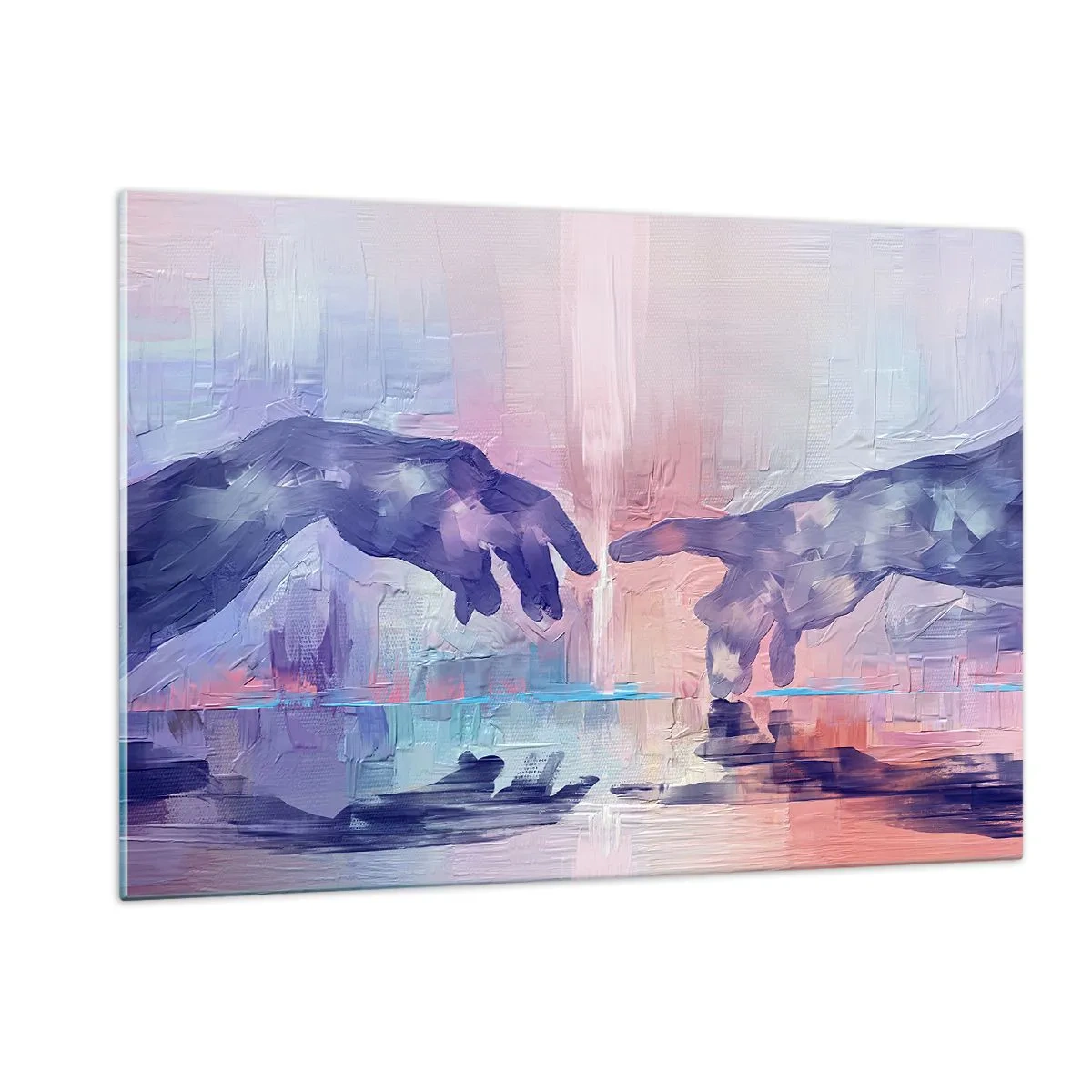 Quadro em vidro - Faísca divina da vida - 120x80 cm