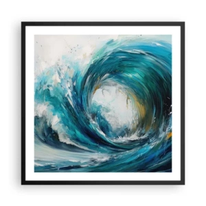 Pôster com moldura preta - Portal do mar - 60x60 cm