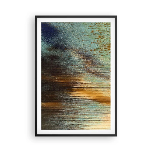 Pôster com moldura preta - Uma composição colorida não acidental - 61x91 cm