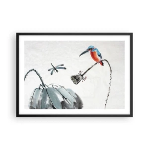 Pôster com moldura preta - A vida do prado - 70x50 cm