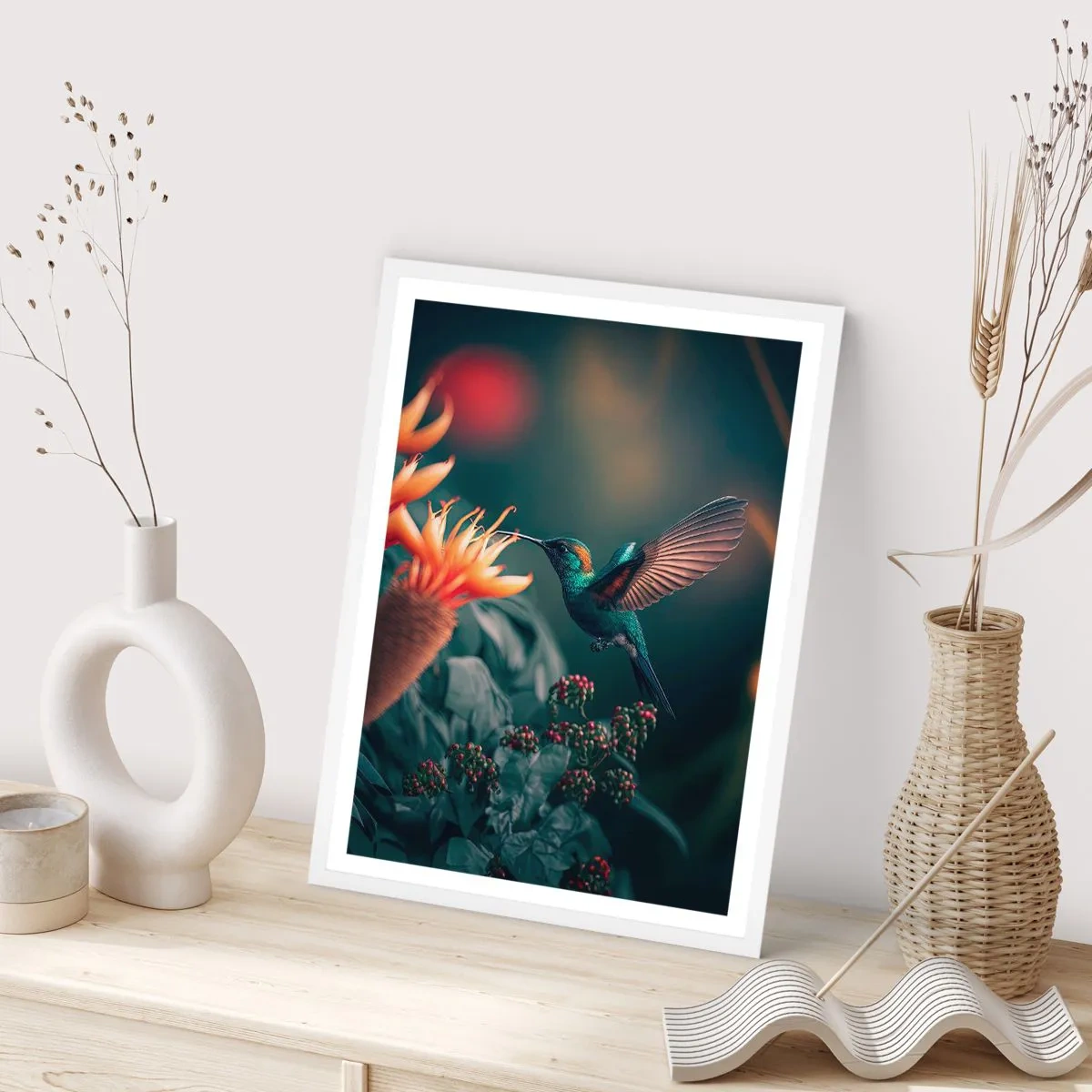 Pôster em moldura branca - Uma vida verdadeiramente colorida - 50x70 cm