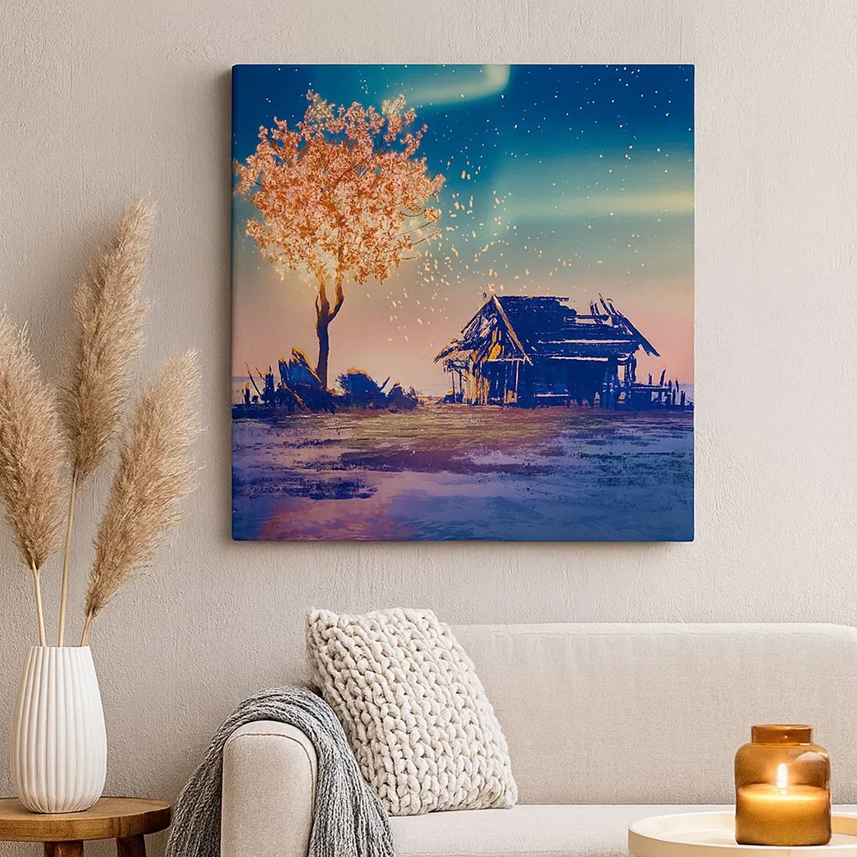 Quadro em tela - A natureza não passa - 30x30 cm