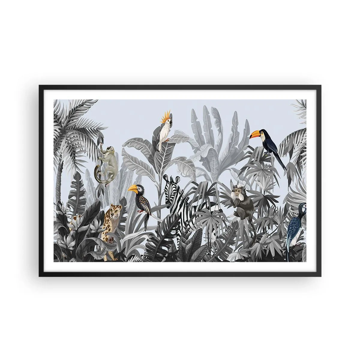 Pôster com moldura preta - Conto de fadas africano - 91x61 cm