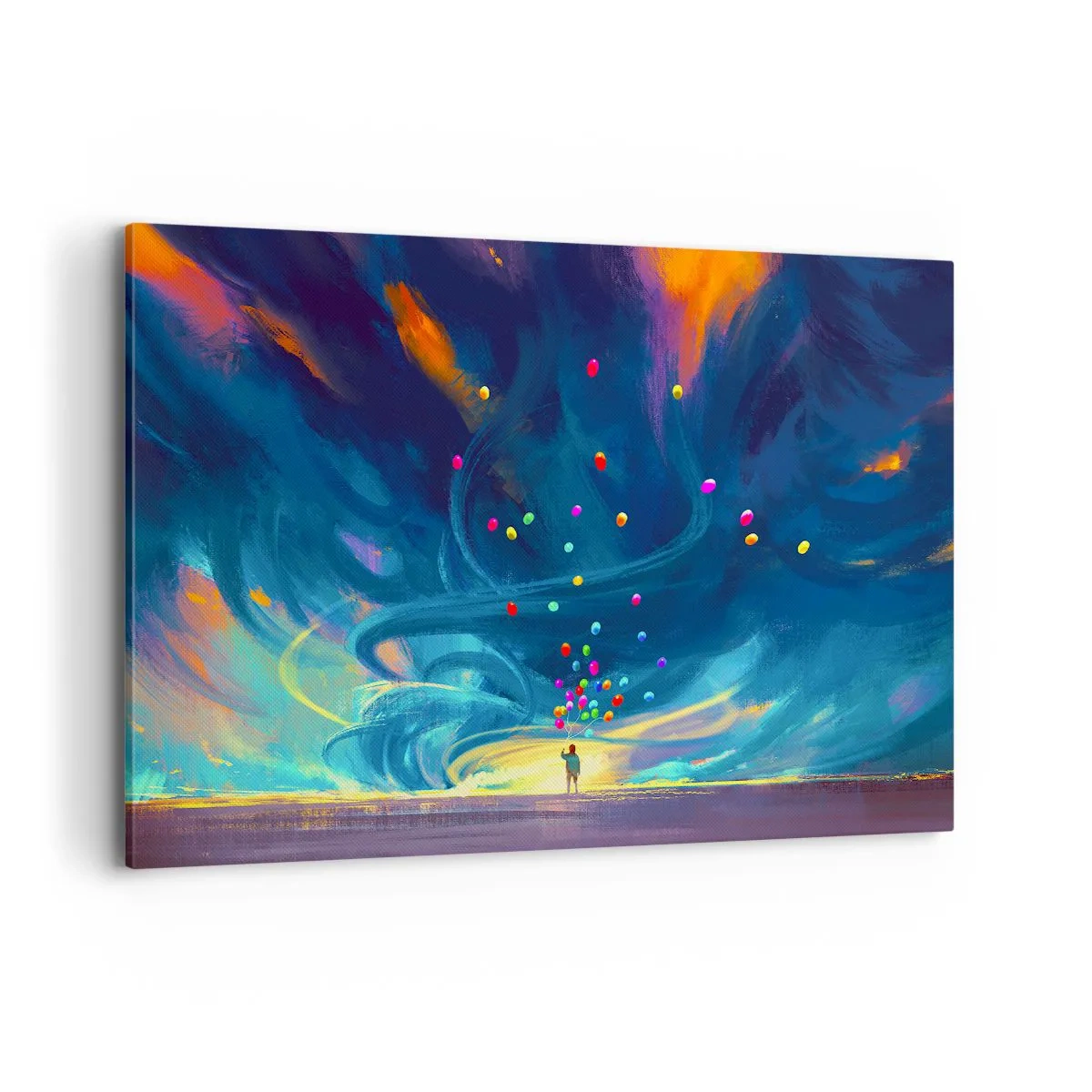 Quadro em tela - Ao vento azul - 120x80 cm