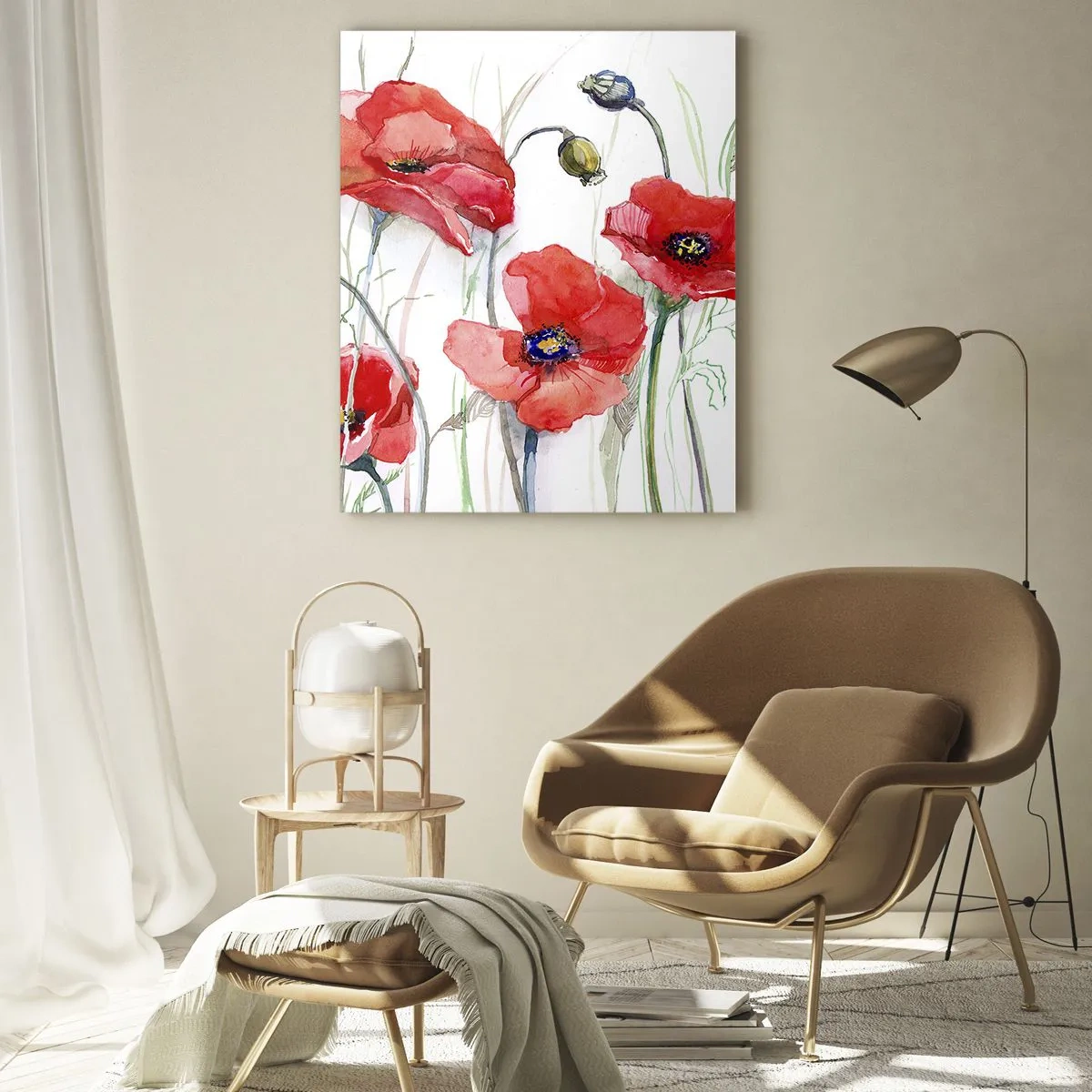 Quadro em vidro - Flores polacas - 50x70 cm