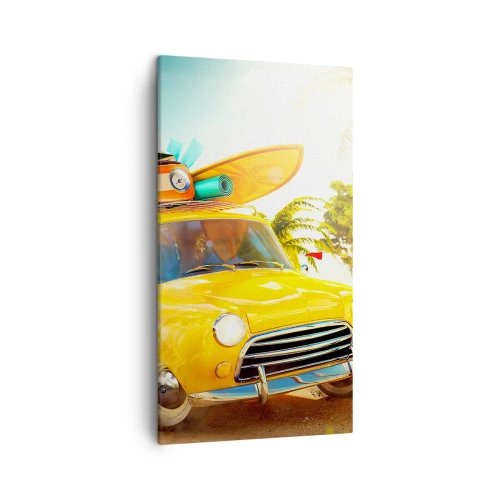Quadro em tela - Uma viagem para mais do que um sorriso - 45x80 cm