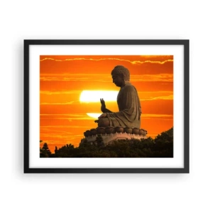 Pôster com moldura preta - Sem medo do mundo - 50x40 cm