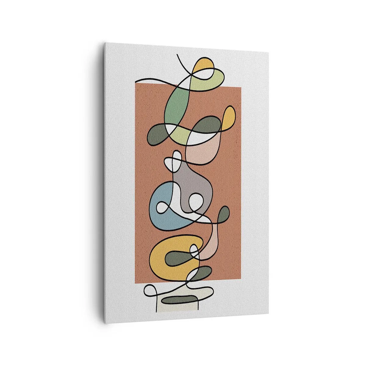 Quadro em tela - Abstração: dança colorida - 80x120 cm