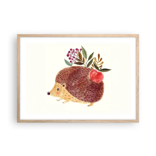 Pôster com moldura de carvalho claro - Já gostas de mim - 70x50 cm