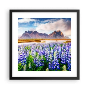 Pôster com moldura preta - Força e severidade ao lado da suavidade - 40x40 cm