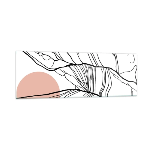 Quadro em vidro - Numa rede de galhos - 90x30 cm