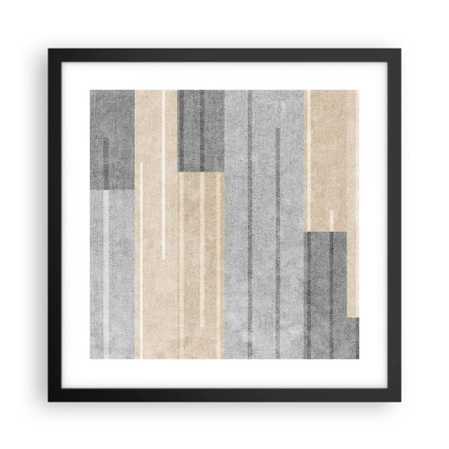 Pôster com moldura preta - Composição: mantenha vertical - 40x40 cm