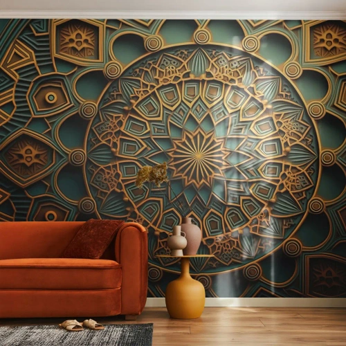 Papel de Parede Premium Sand - Em uma atmosfera árabe - Mosaico, árabe, Decorações - 100x70 cm