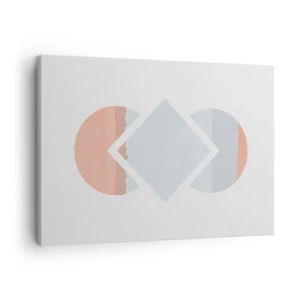 Quadro em tela - Uma pintura minimalista com formas geométricas - 70x50cm - A situação é clara - Decoração de parede moderna para a sala de estar e quarto ARTTOR