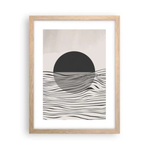 Pôster com moldura de carvalho claro - Composição da metade - 30x40 cm