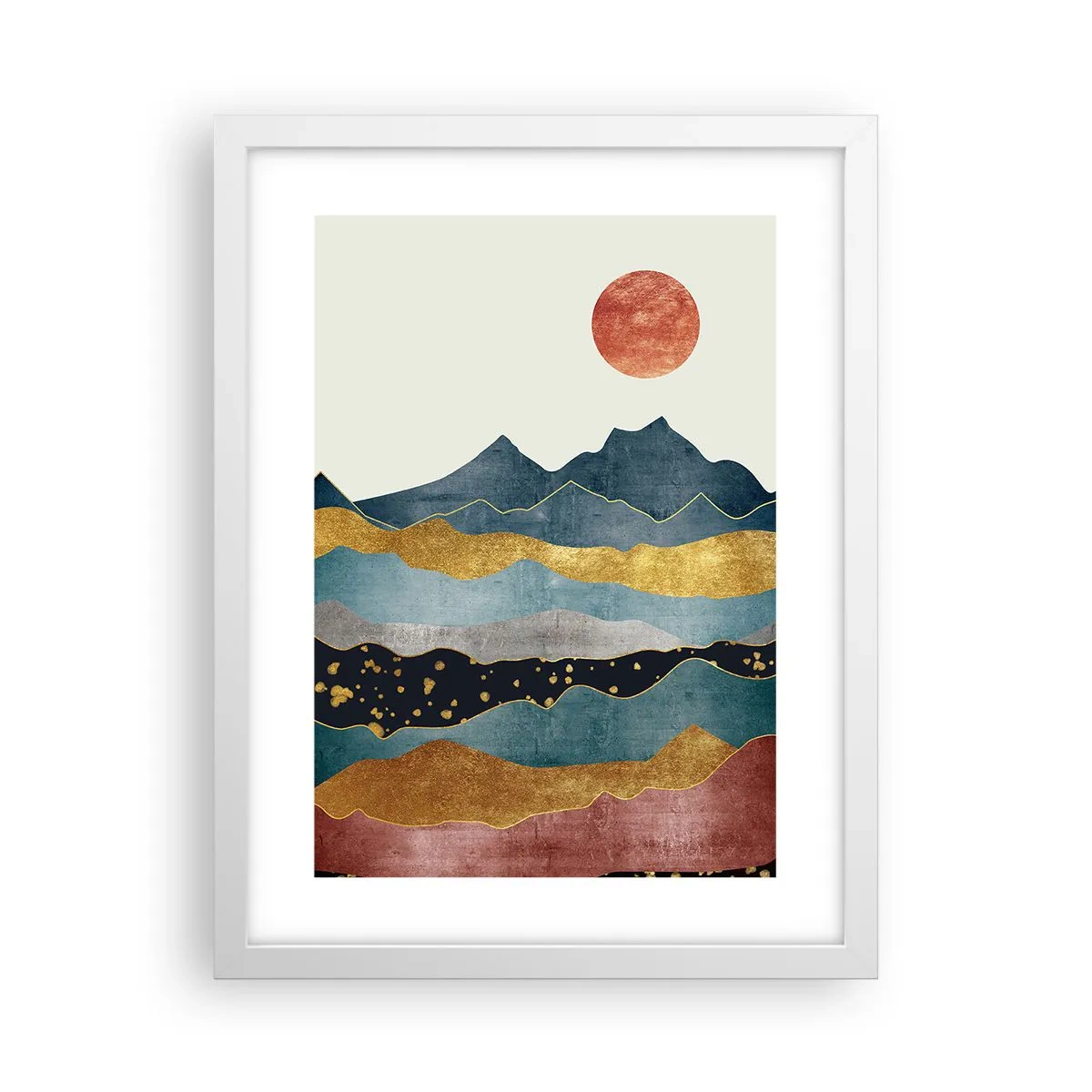 Pôster em moldura branca - As camadas do mundo - 30x40 cm